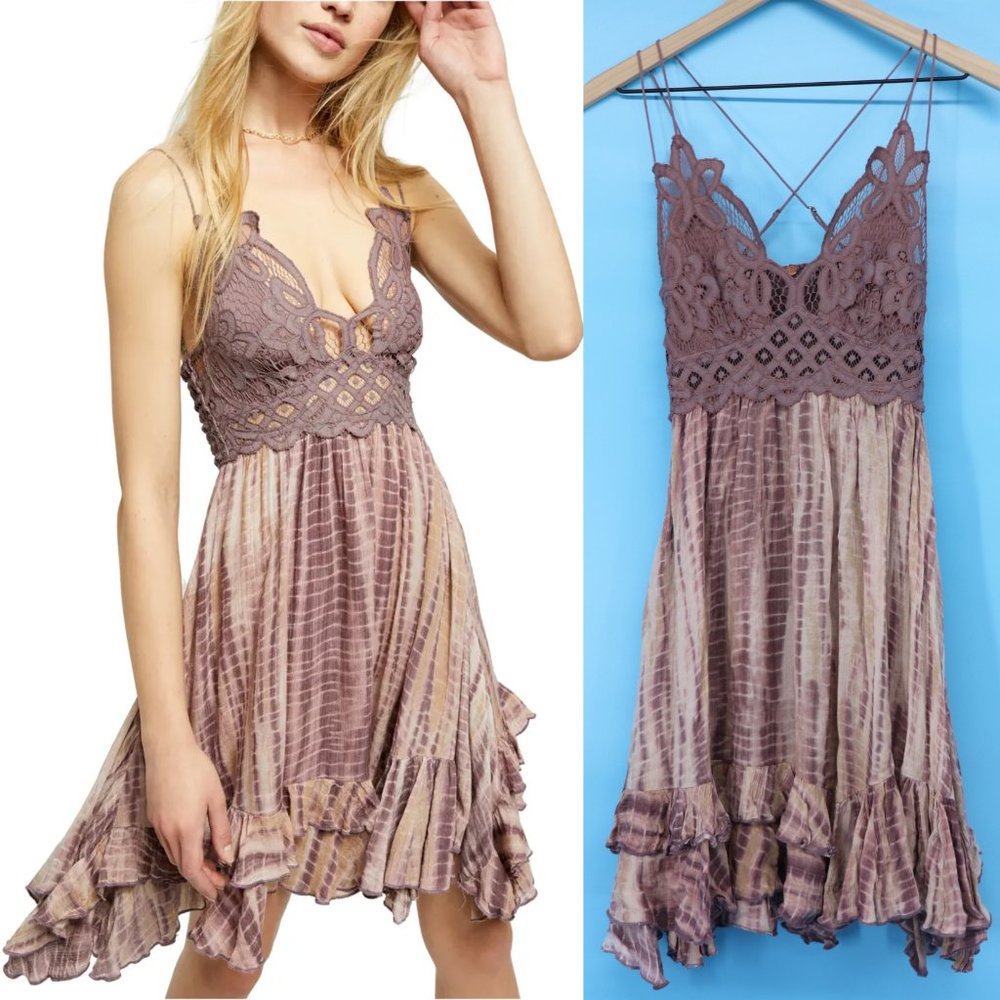 Free People Adella Tie Dye Mini Slip Dress